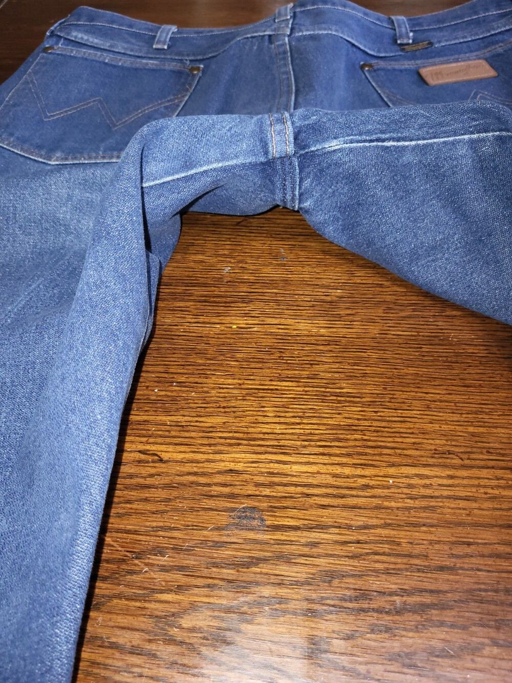 VTG 1986 Wrangler 13MWZ Jeans Made in USA Mens 38x29 Blue Denim Cowboy Cut 40x32 - Picture 7 of 8